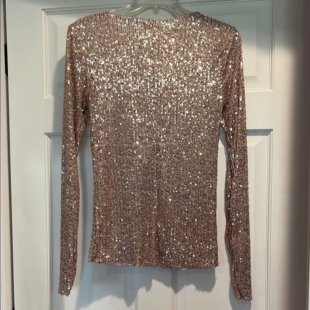Sequin Long Sleeve Top - Pink - Picture 4 of 8